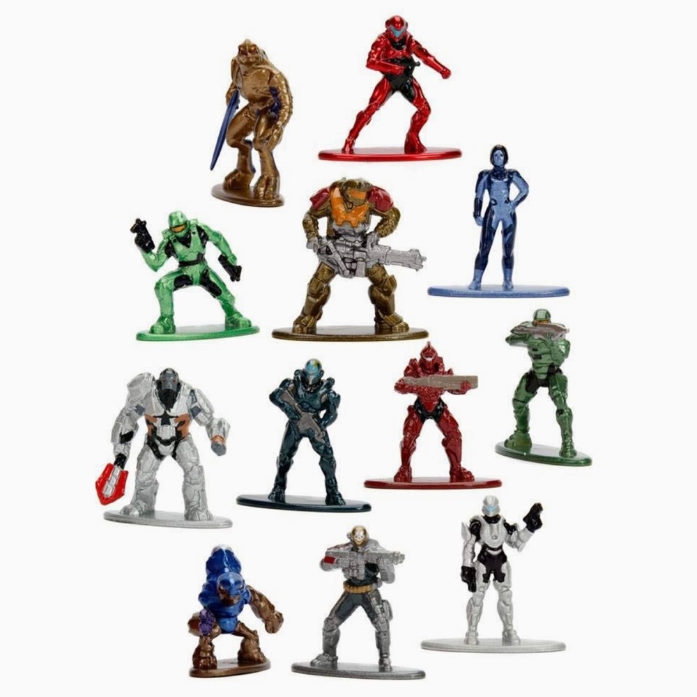Set of 12 Halo Nano Metalfigs